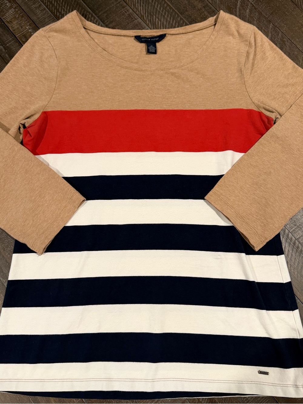 Tommy Hilfiger Colorblock Striped Long Sleeve Top – Women’s Medium